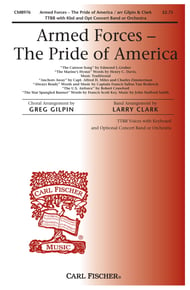 Armed Forces - The Pride of America! TTBB choral sheet music cover Thumbnail